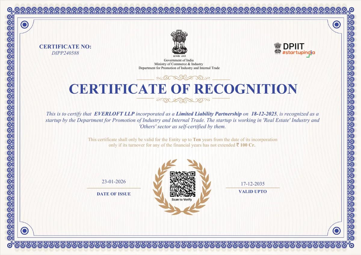 DPIIT certificate for Everloft